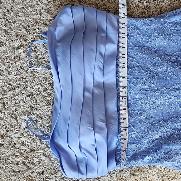 City Studio Elegant Light Blue Lace Gown Dresses - Picture 6 of 12